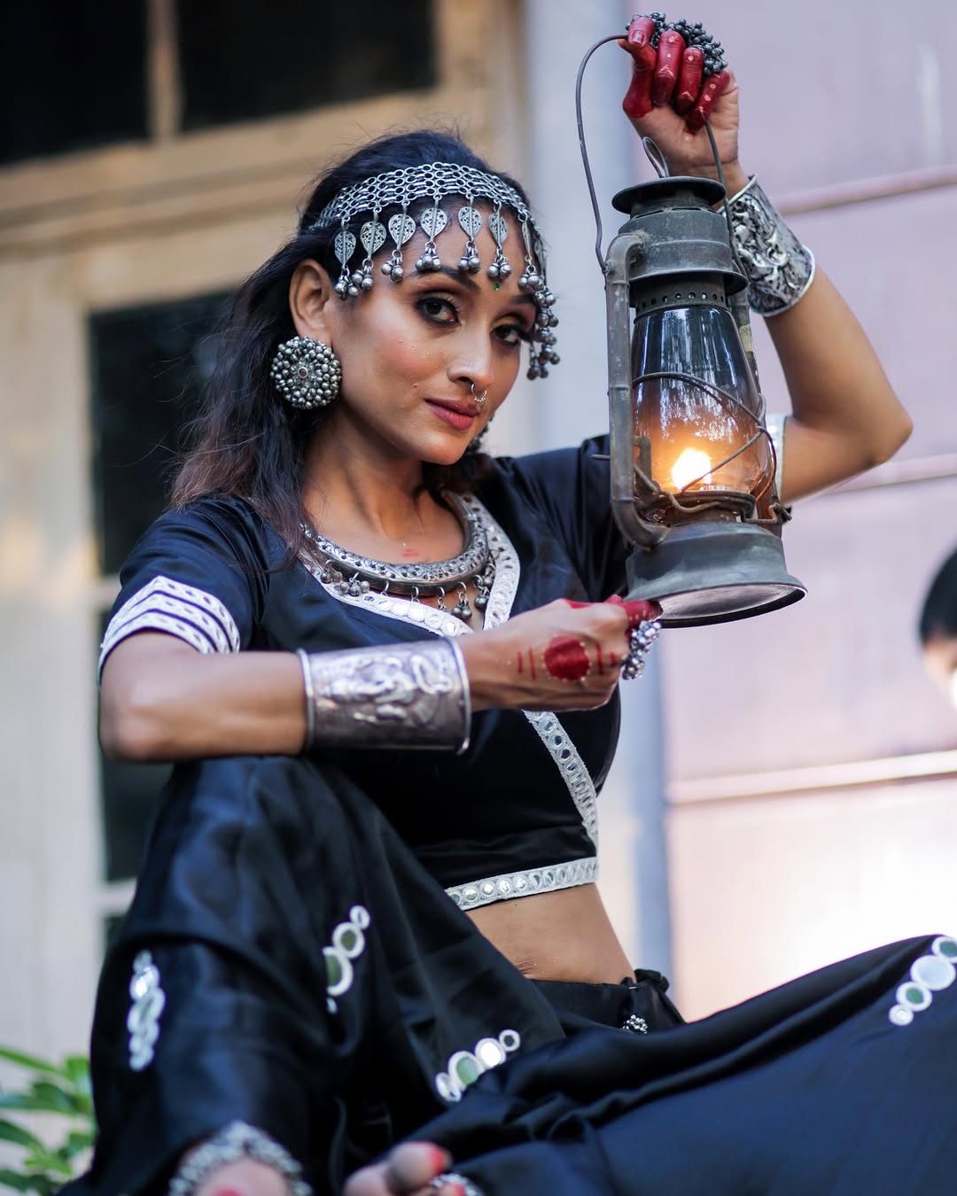 Bride and groom kissing